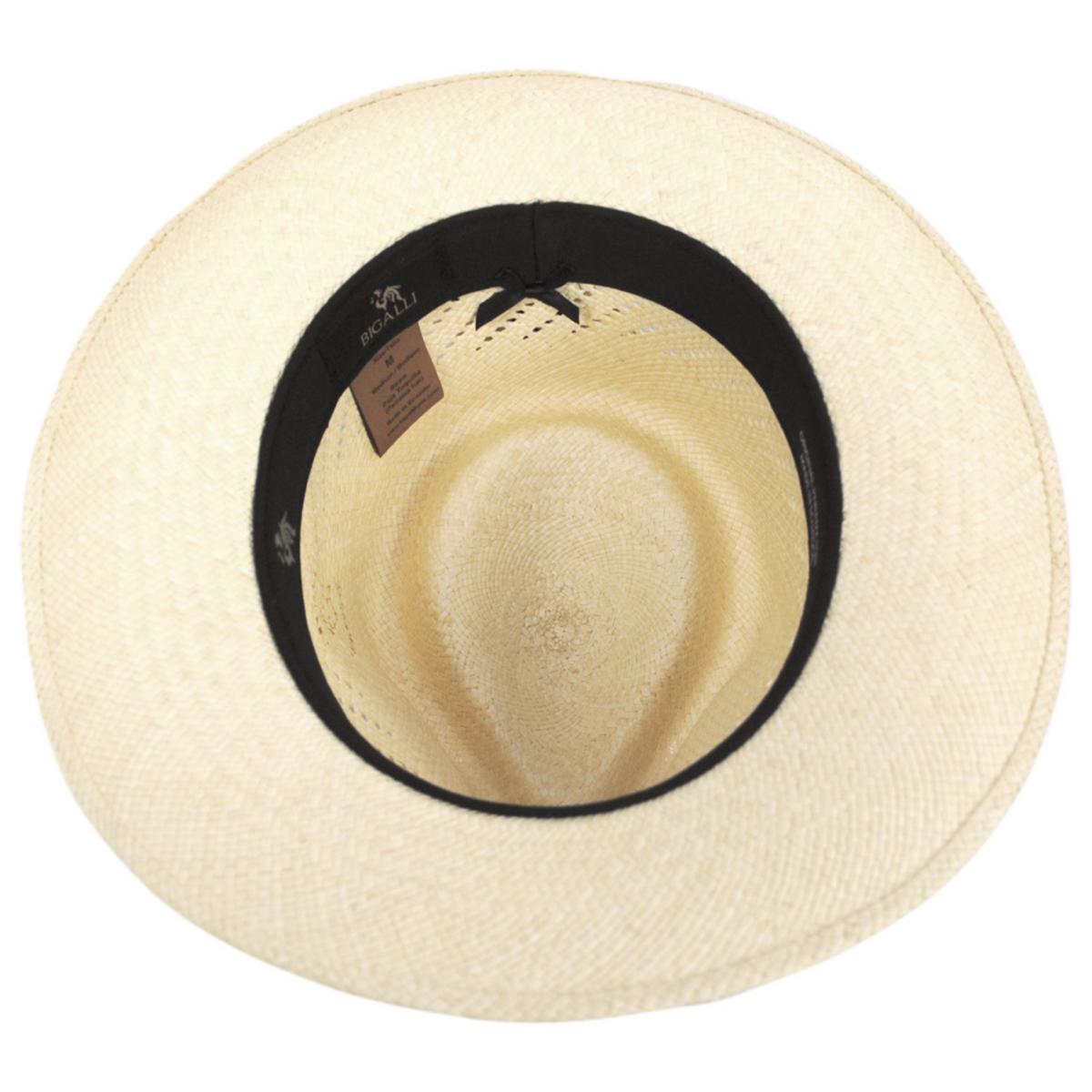 Bigalli | Salvatore Vented Panama Straw Fedora Hat | 129234 | under | NATURAL