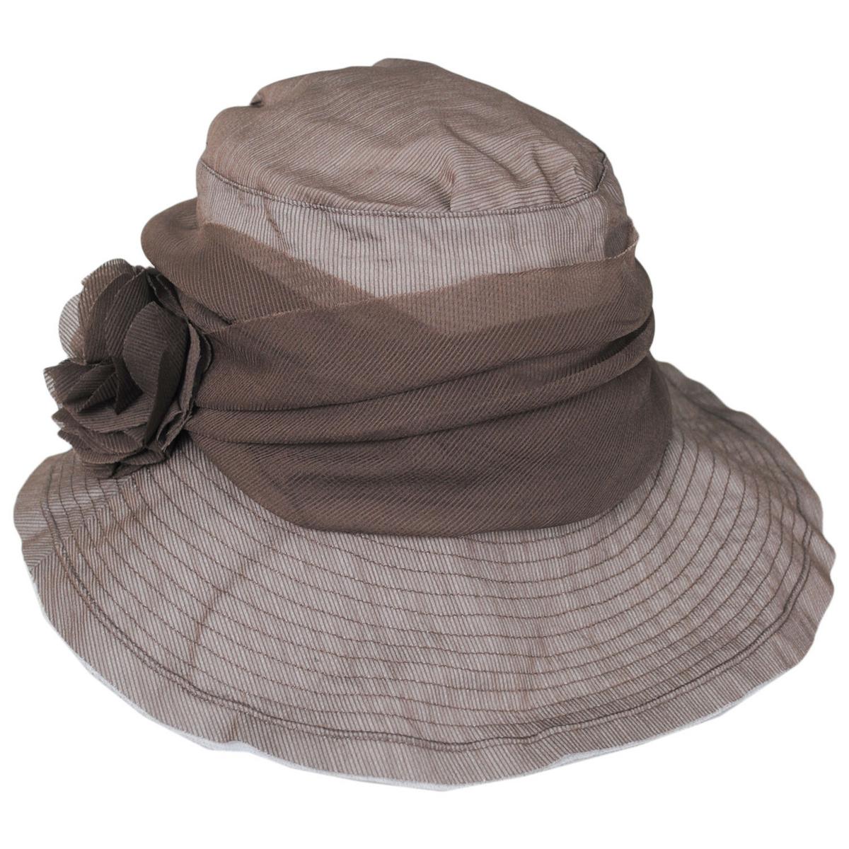 Jeanne Simmons | Romance Fabric Sun Hat | 106547 | lead | TAUPE