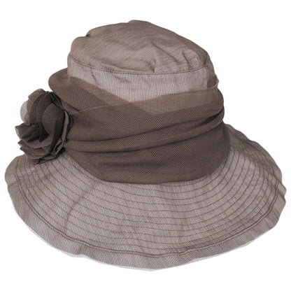 Jeanne Simmons | Romance Fabric Sun Hat | 106547 | lead | TAUPE