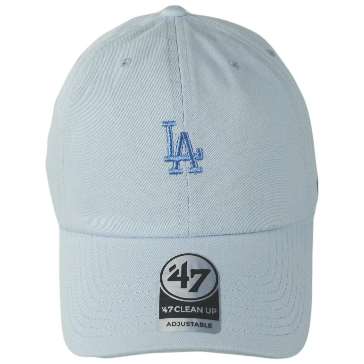 47 Brand | Los Angeles Dodgers MLB Tonal Base Runner Clean Up Strapback Baseball Cap Dad Hat | 203057 | front | DIGITAL BLUE