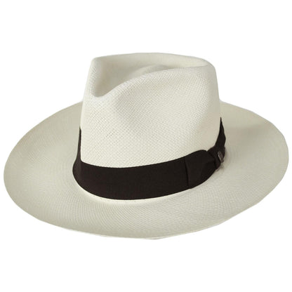 Jaxon Hats | Slicker Grade 8 Panama Straw Fedora Hat | 127151 | lead | BLEACH