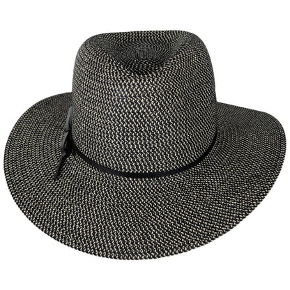 Physician Endorsed | Esme Toyo Braid Fedora Hat | 102698 | front | BLACK TWEED