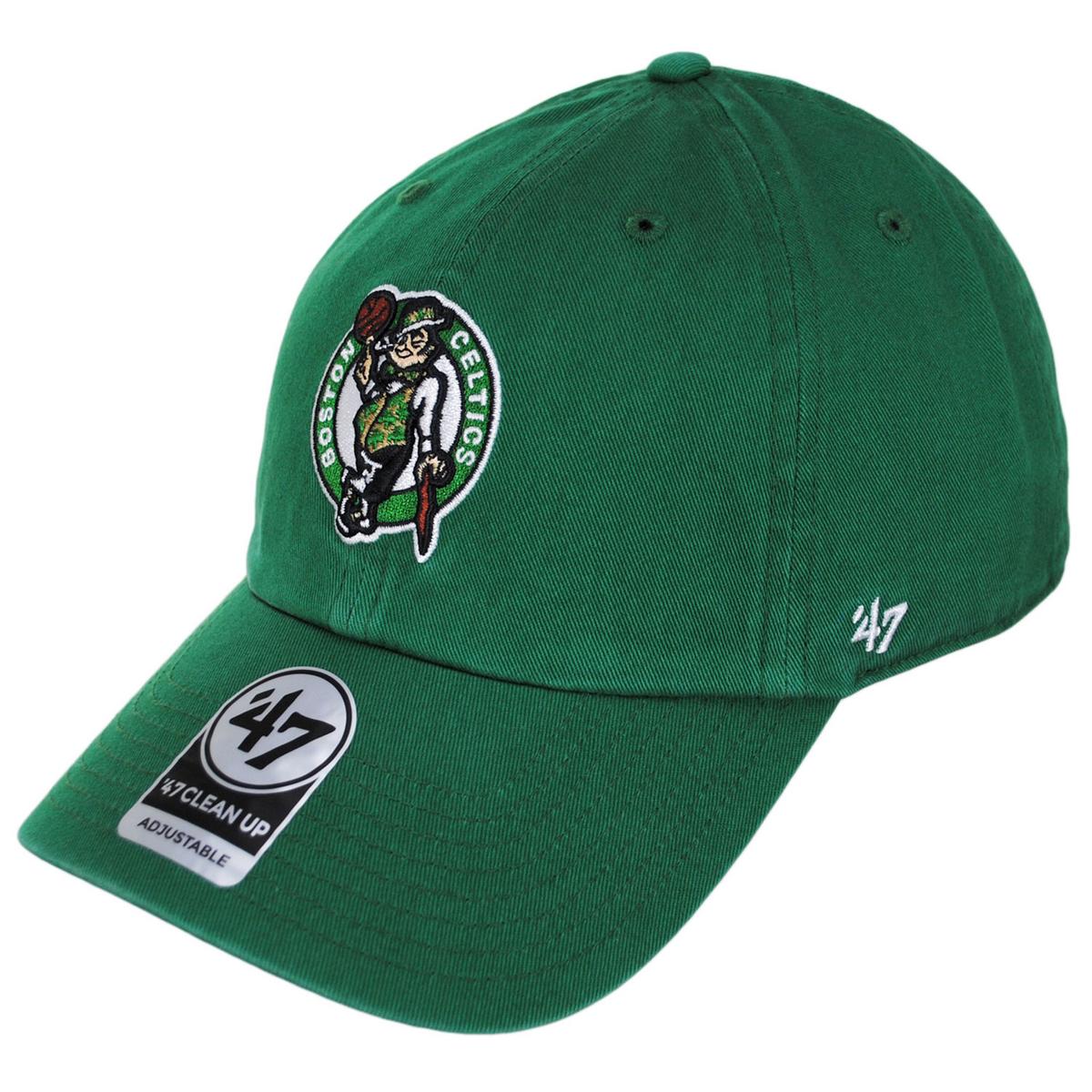 47 Brand | Boston Celtics NBA Clean Up Strapback Baseball Cap Dad Hat | 203951 | lead | KELLY