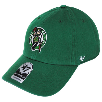 47 Brand | Boston Celtics NBA Clean Up Strapback Baseball Cap Dad Hat | 203951 | lead | KELLY