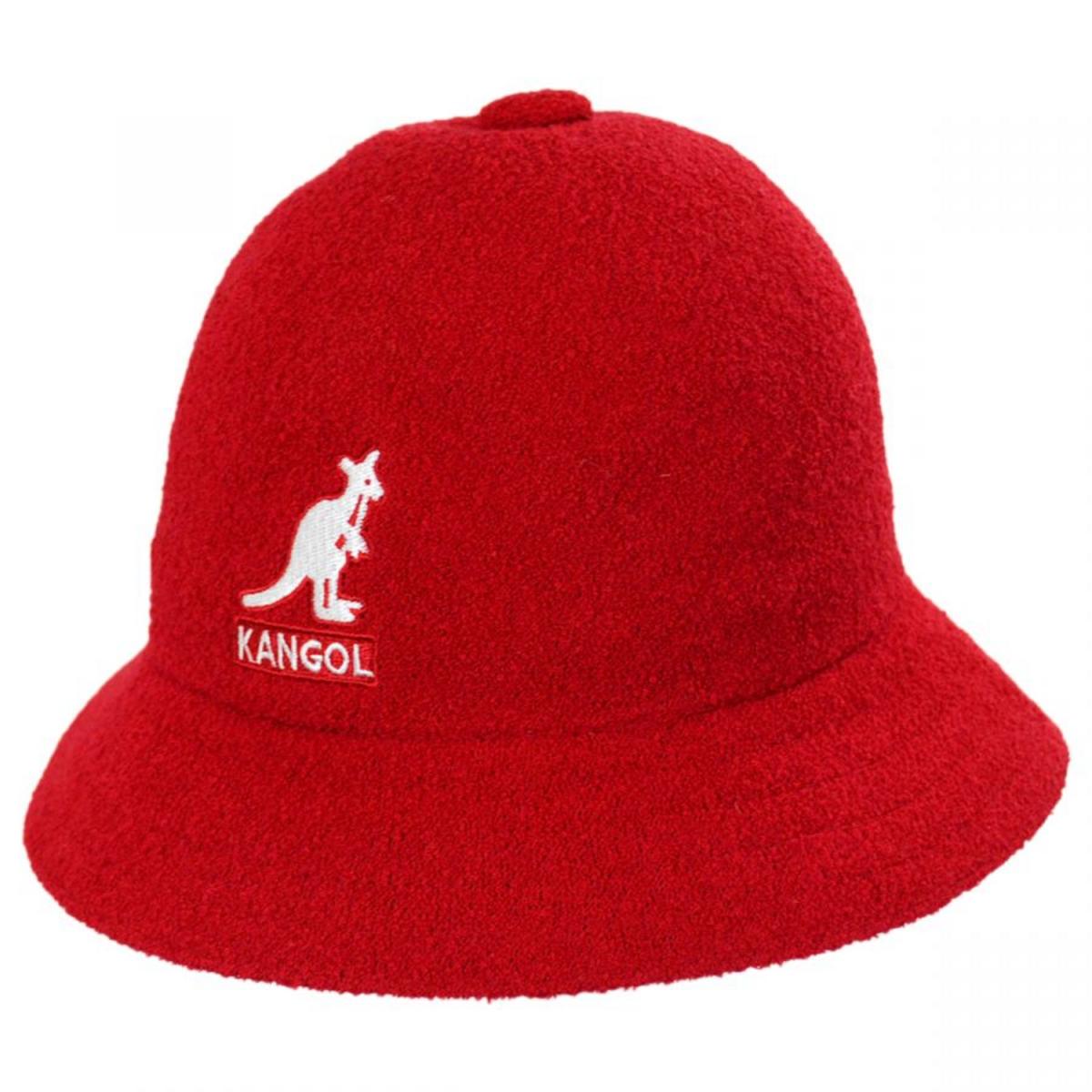 Kangol | Big Logo Casual Bucket Hat | 185756 | lead | SCARLET