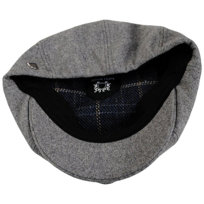 BRIXTON HATS | Brood Melton Wool Newsboy Cap | 161575 | under | DARK HEATHER GREY/WASHED NAVY