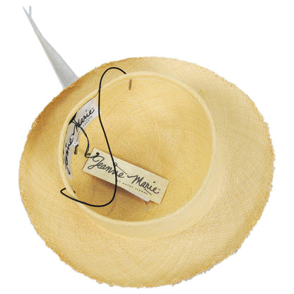 Jeanne Marie | Bird's Nest Panama Straw Fascinator Dress Hat | 122468 | under | NATURAL