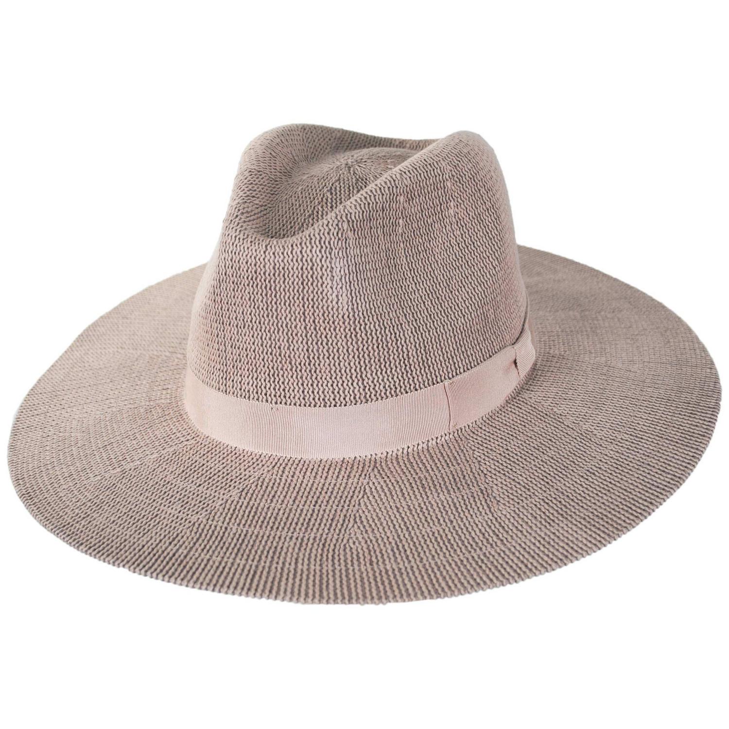 BRIXTON HATS | Lyons Cotton Knit Fedora Hat - Spring | 107408SS | lead | CHALK PINK
