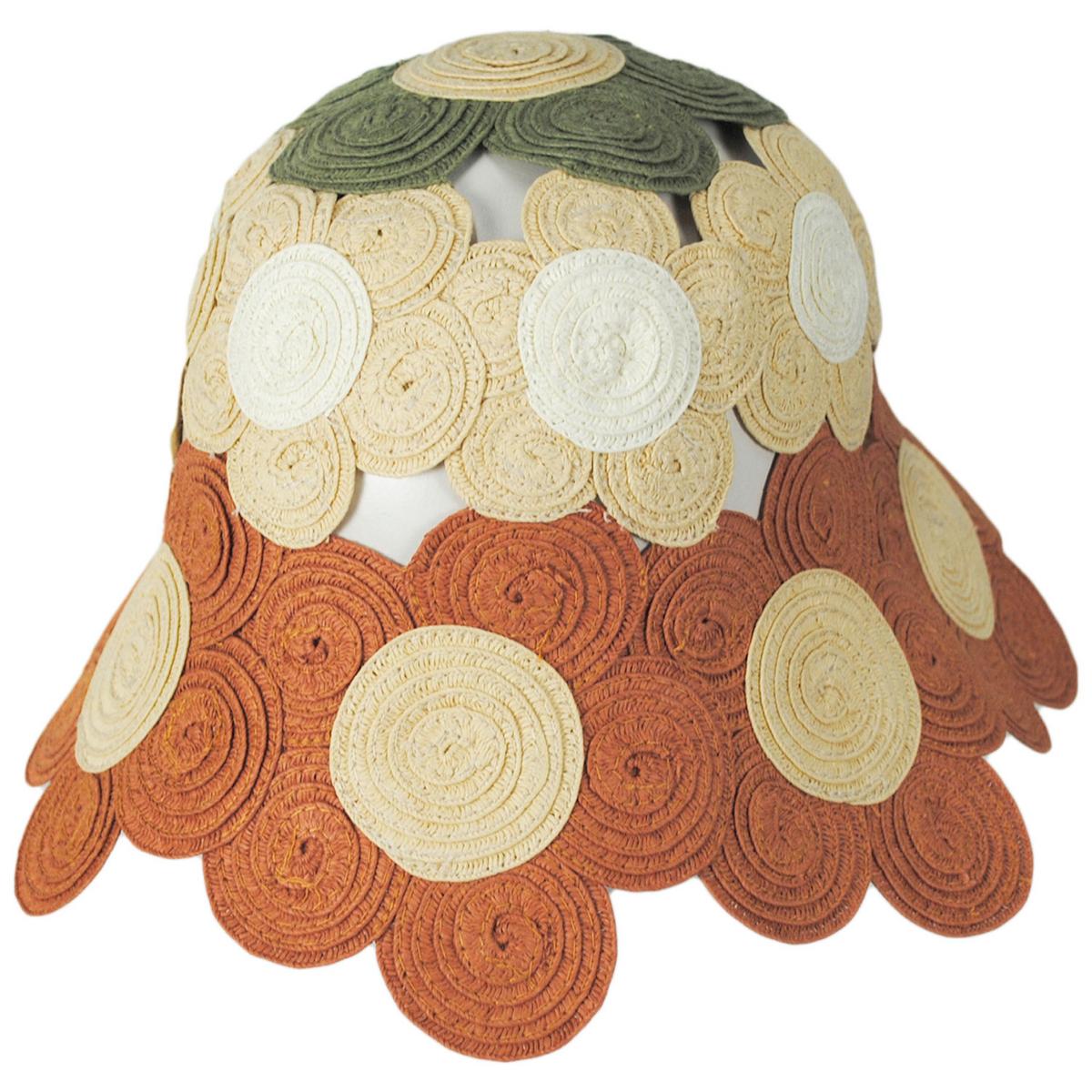 San Diego Hat Company | Carmen Toyo Straw Flower Bucket Hat | 103693 | lead | MULTI