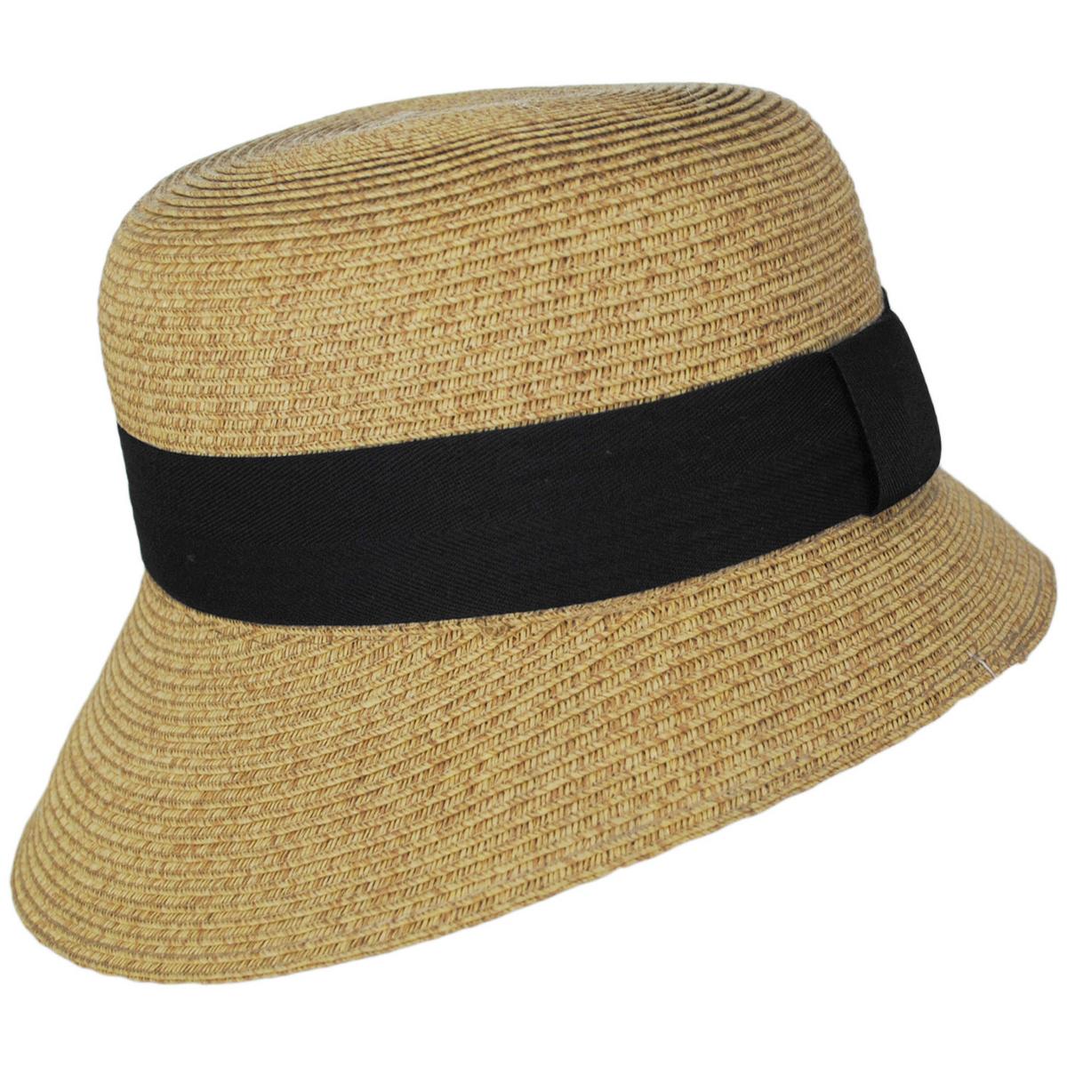 Toucan Collection | Asymmetric Toyo Straw Cloche Hat - Made to Order | 104859 | profile | NATURAL/BLACK