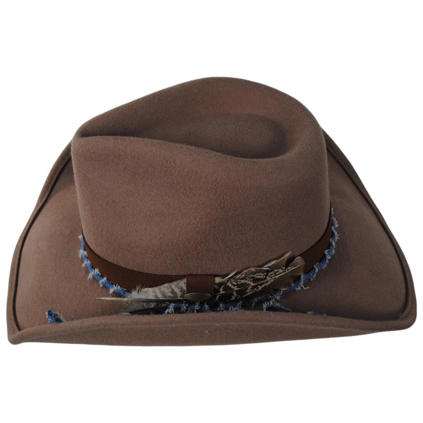 Scala | Devon Wool Felt Western Hat | 123458 | profile | PECAN