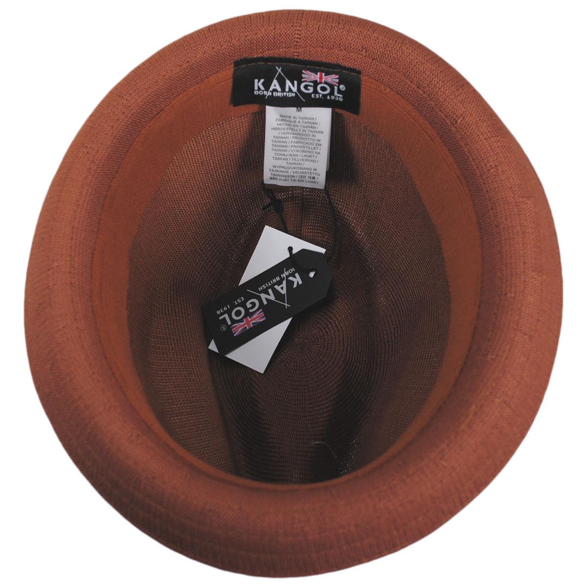 Kangol | Tropic Playa Stingy Brim Fedora Hat - Mahogany | 140518SS24 | under | MAHOGANY