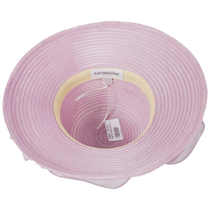 San Diego Hat Company | Organza Mesh Lampshade Dress Hat | 121050 | under | LAVENDER