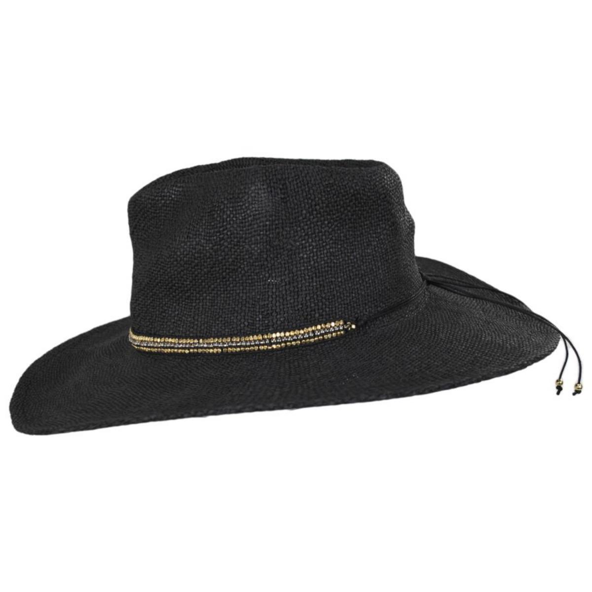 NIKKI BEACH | Monte Carlo Toyo Straw Rancher Hat | 102789 | profile | BLACK