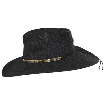 NIKKI BEACH | Monte Carlo Toyo Straw Rancher Hat | 102789 | profile | BLACK