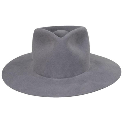 Betmar | Georgia Wide Brim Wool Felt Fedora Hat | 123173 | front | GUN METAL