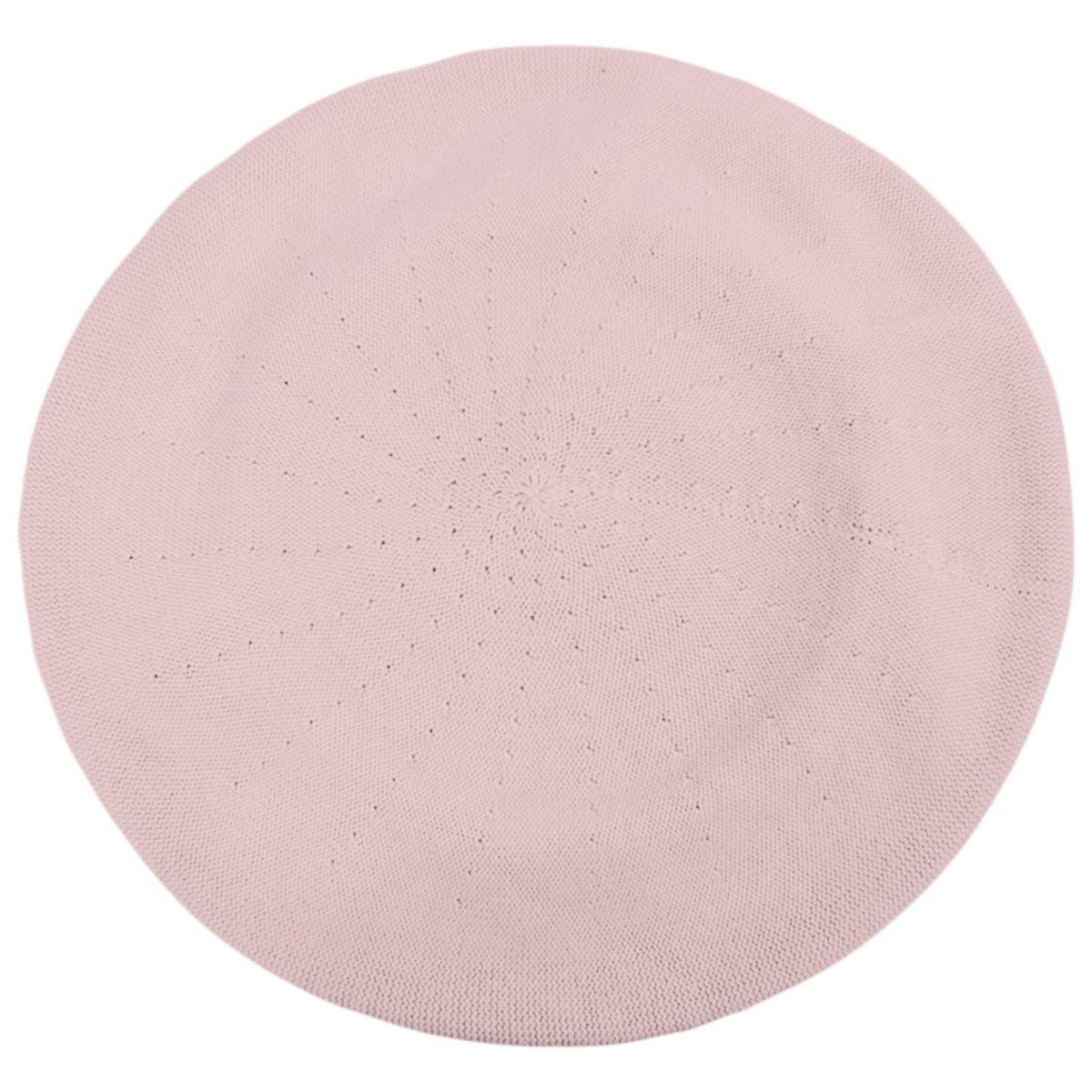 sur la tete | Cotton Beret - 11.5 inch Diameter | 151101 | under | PINK PEARL