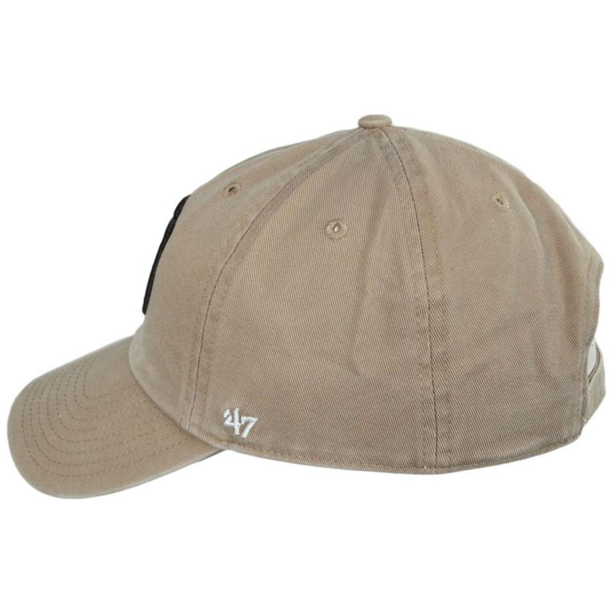 47 Brand | San Diego Padres MLB Clean Up Strapback Baseball Cap Dad Hat | 203003 | profile | KHAKI