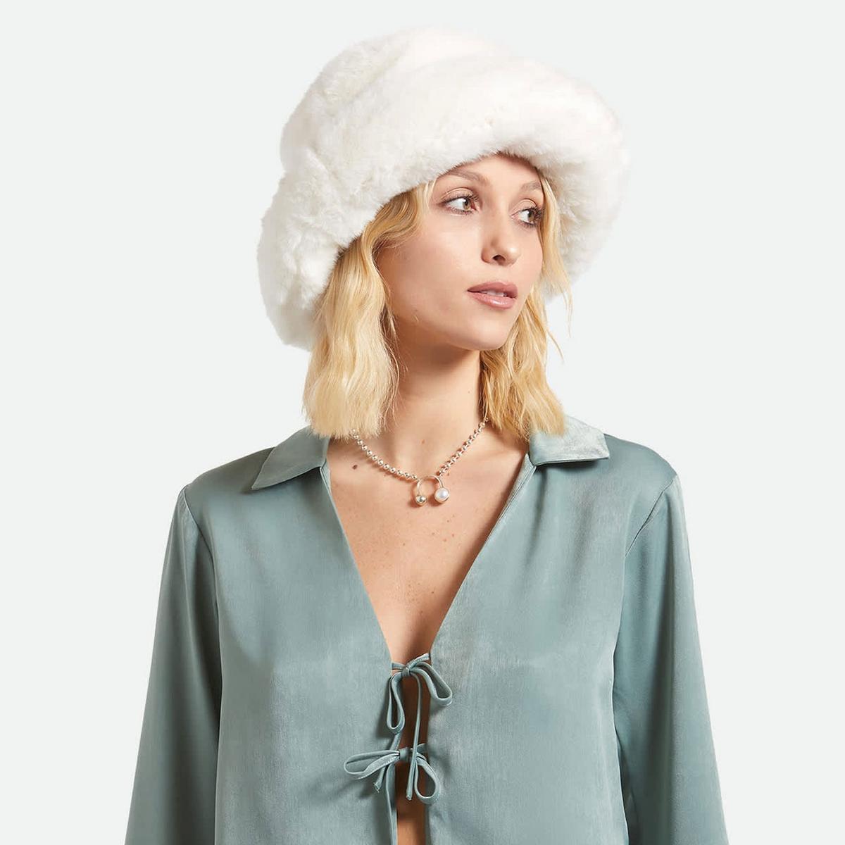 BRIXTON HATS | Dion Faux Fur Winter Bucket Hat | 185556 | lsmone | OFF WHITE