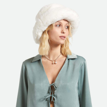 BRIXTON HATS | Dion Faux Fur Winter Bucket Hat | 185556 | lsmone | OFF WHITE