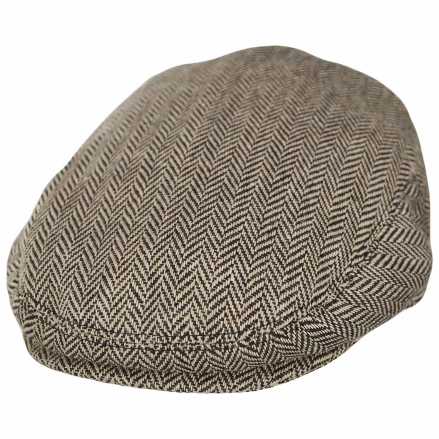 Jaxon Hats | Baby Herringbone Wool Blend Ivy Cap | 512111 | lead | BROWN