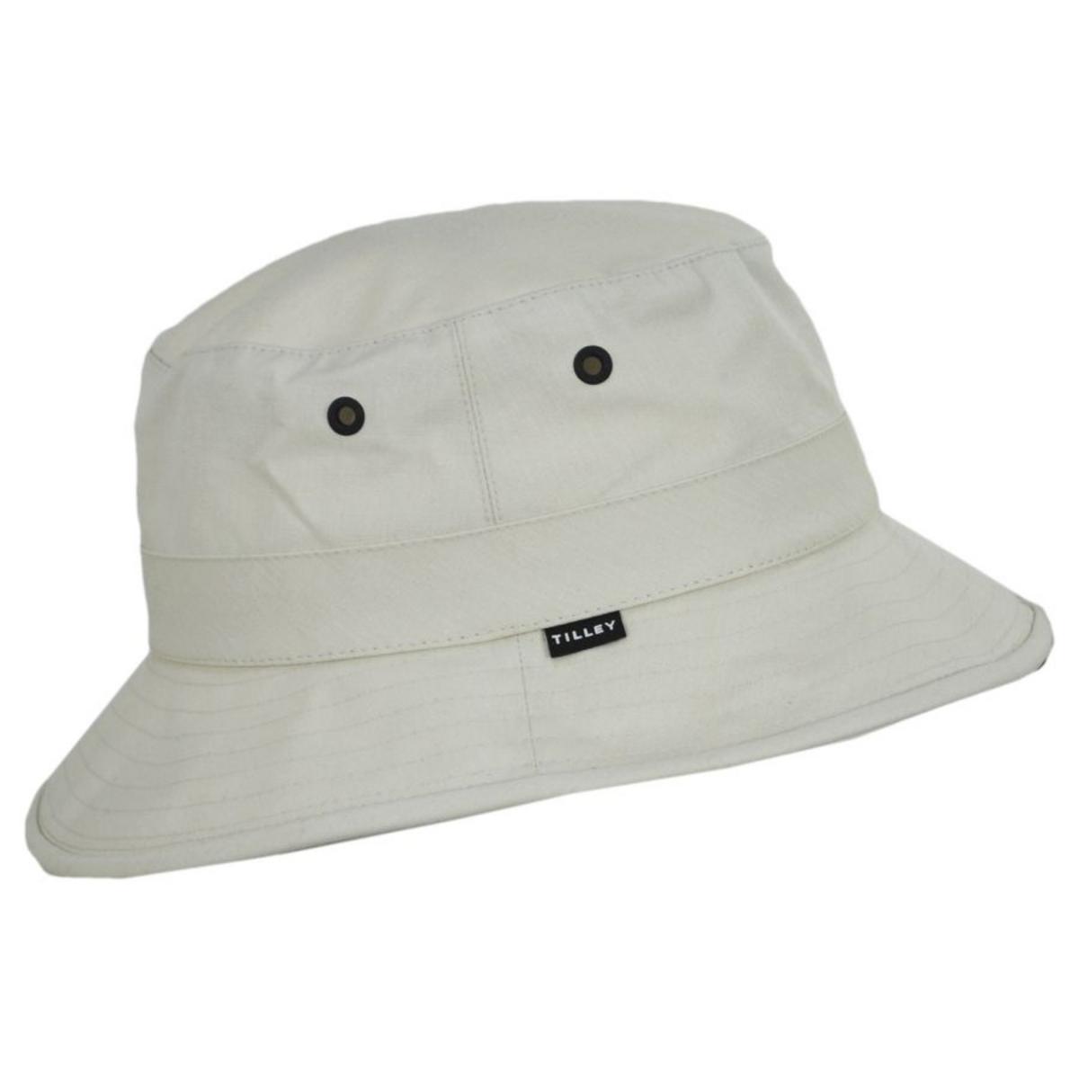 Tilley Endurables | Waxed Cotton Bucket Hat | 400842 | profile | NATURAL