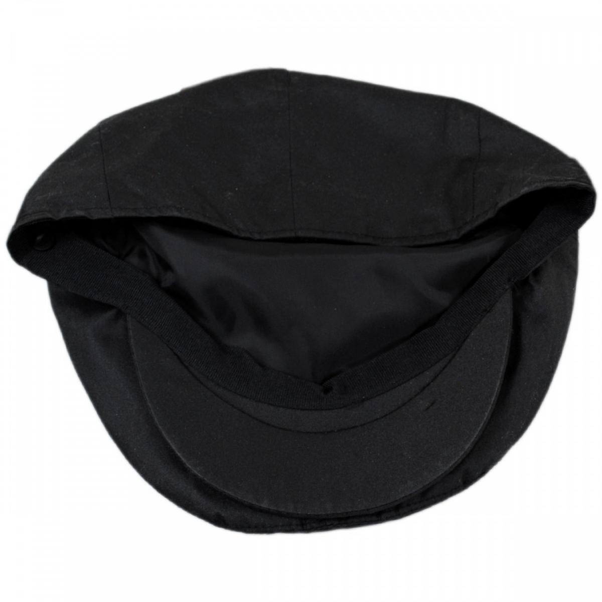 Jaxon Hats | Waxed Cotton Ivy Cap | 167742 | under | BLACK