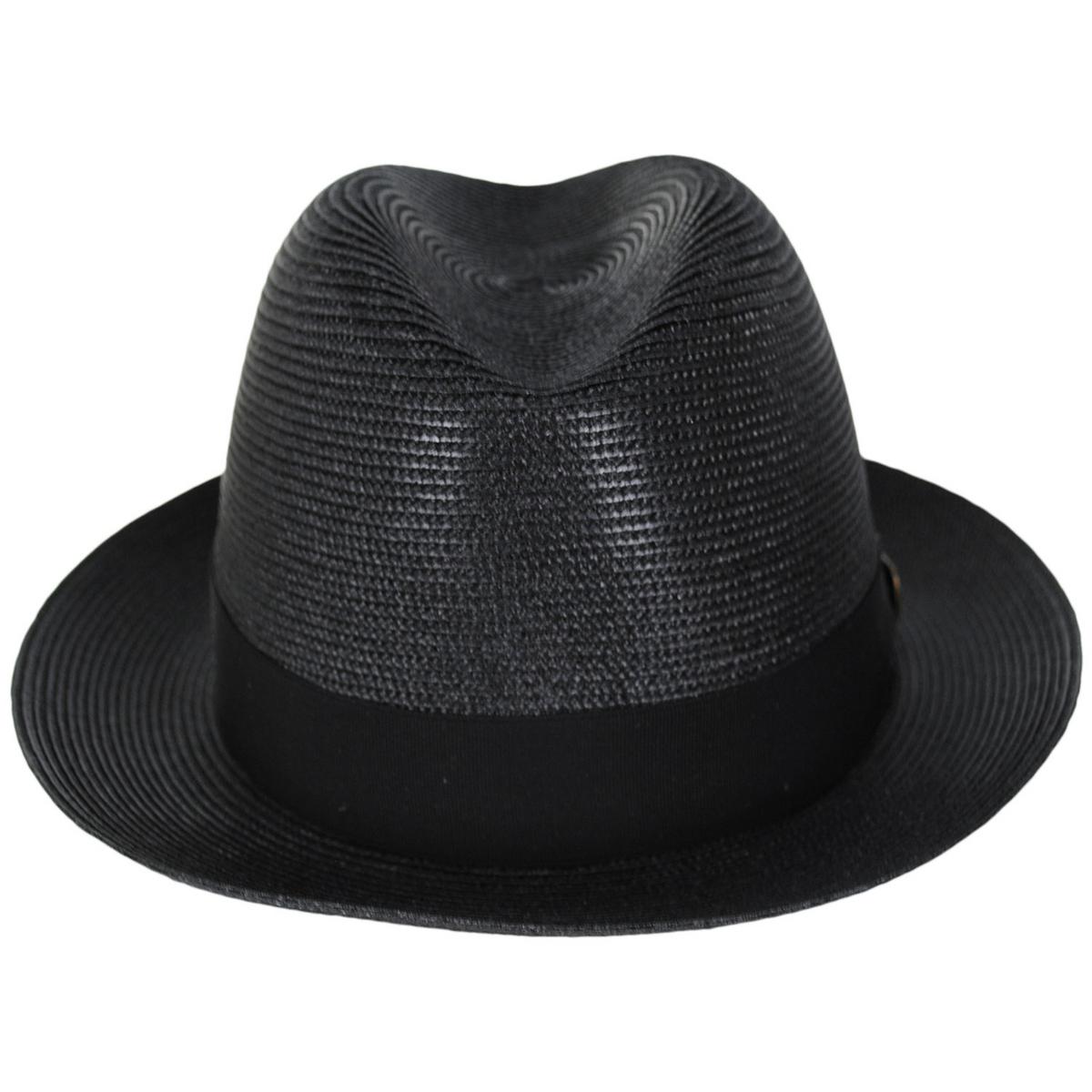 Dobbs | Parker Florentine Milan Fedora Hat | 127012 | front | BLACK