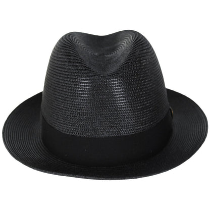 Dobbs | Parker Florentine Milan Fedora Hat | 127012 | front | BLACK