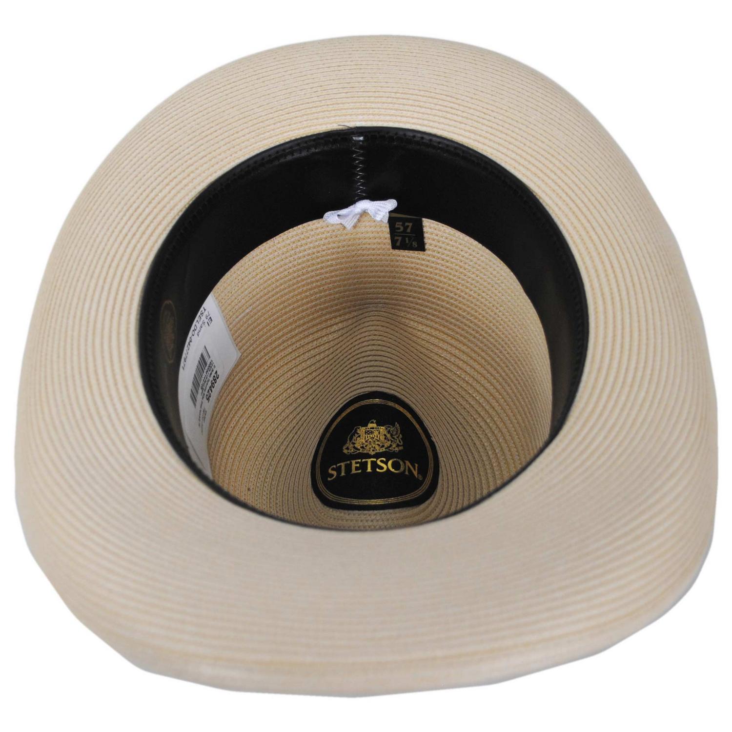 Stetson | El Dorado Florentine Milan Straw Homburg Hat | 127074 | under | SAND