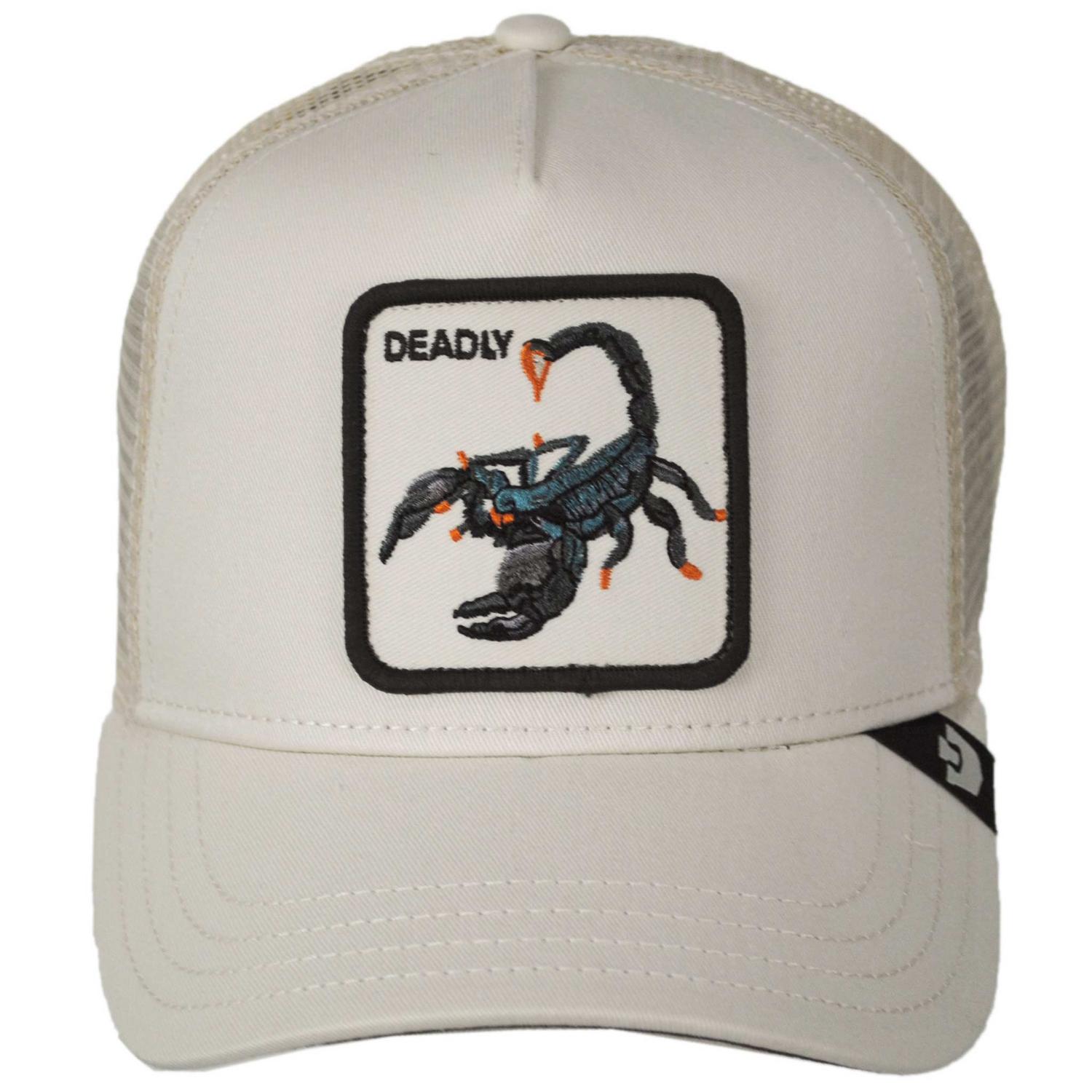 Goorin Bros | Deadliest Scorpion Mesh Trucker Snapback Baseball Cap | 200657 | front | CHALK