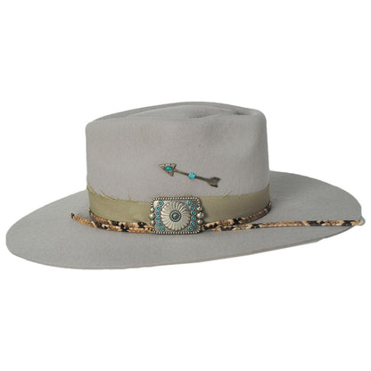 Charlie 1 Horse | Spear Point Wool Felt Rancher Fedora Hat | 124793 | profile | SILVER BELLY
