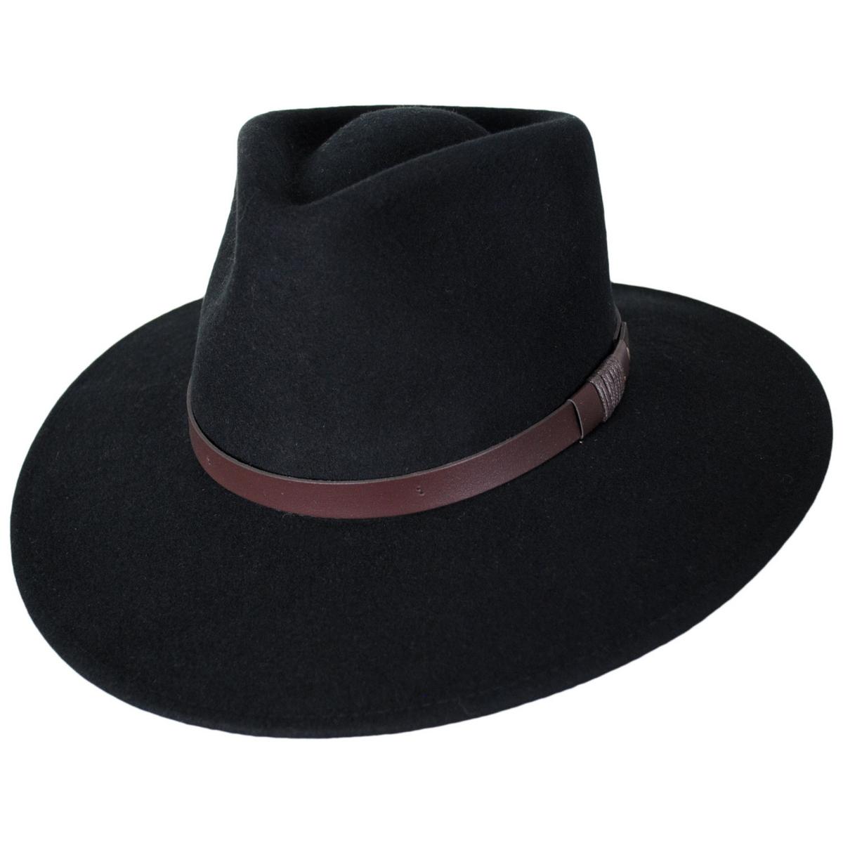 Bigalli | Australian Wool Felt Outback Hat | 131419 | lead | BLACK