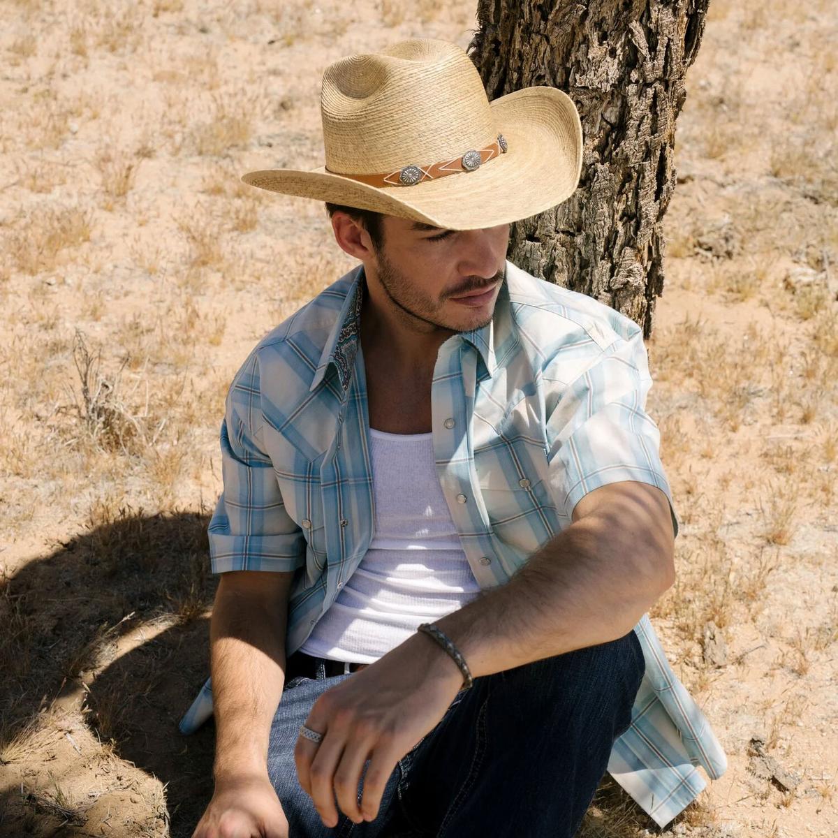 Stetson | Cowhand Palm Leaf Straw Western Hat | 127051 | lsmtwo | TOASTED PALM