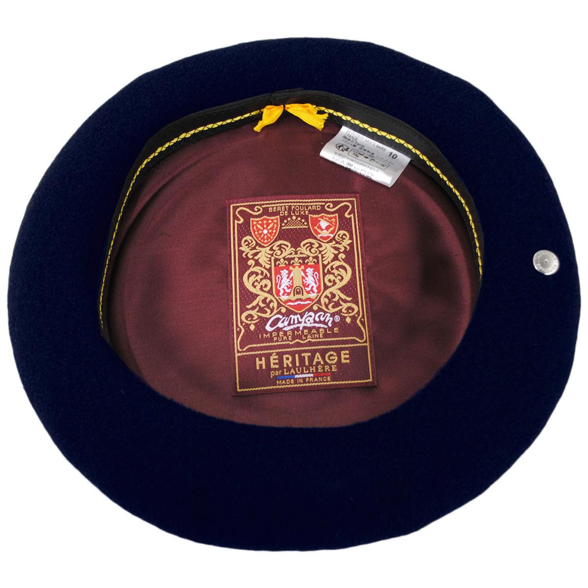 Heritage par Laulhere | Campan Wool Basque Beret  | 151053 | under | MARINE