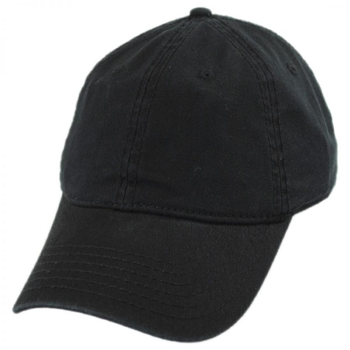 Otto | LoPro Washed Cotton Twill Strapback Baseball Cap Dad Hat | 201407 | lead | BLACK