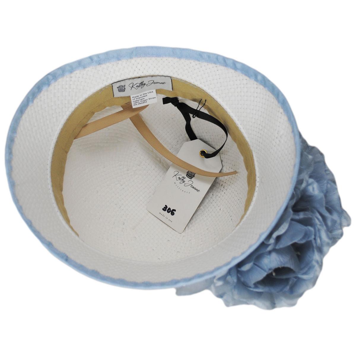 Peony Trio Toyo Straw Cloche Hat