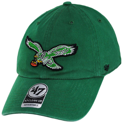 47 Brand | Philadelphia Eagles NFL Clean Up Strapback Baseball Cap Dad Hat | 203850 | lead | KELLY