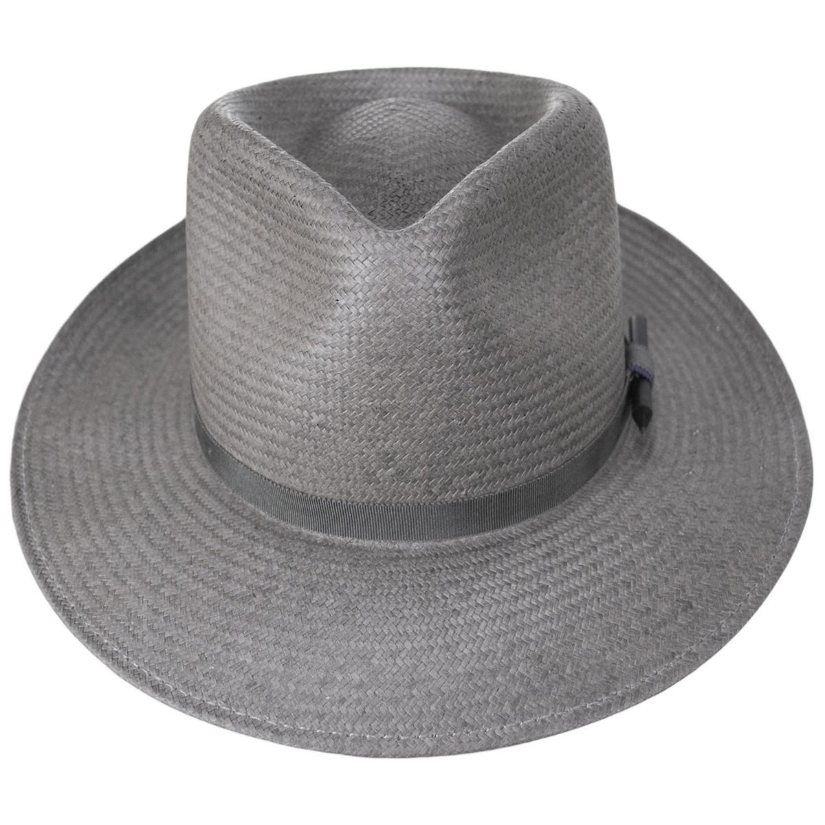 Bailey 1922 | Brice Shantung LiteStraw Fedora Hat | 127924 | front | CHARCOAL