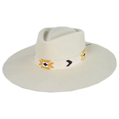 Stetson | Sol Wide Brim Wool Felt Fedora Hat | 130723 | lead | BONE