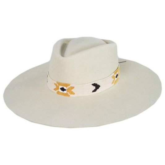 Stetson | Sol Wide Brim Wool Felt Fedora Hat | 130723 | lead | BONE