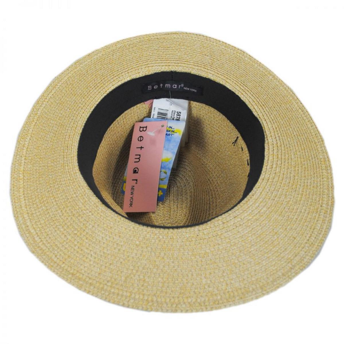 Betmar | Ellery Toyo Straw Fedora Hat | 101102 | under | NATURAL