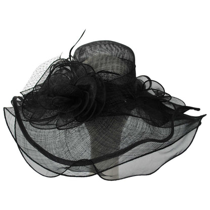 Something Special | Magnolia Sinamay Straw Swinger Hat | 121360 | front | BLACK