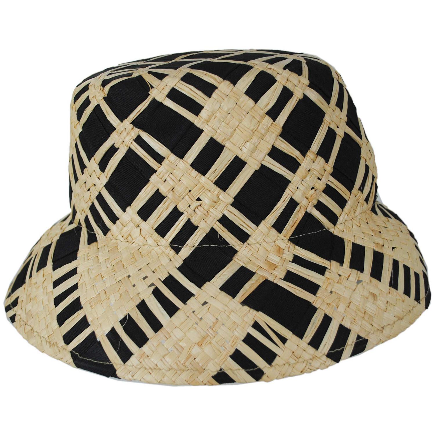 Physician Endorsed | Noa Raffia and Ribbon Bucket Hat | 102649 | profile | NATURAL/BLACK