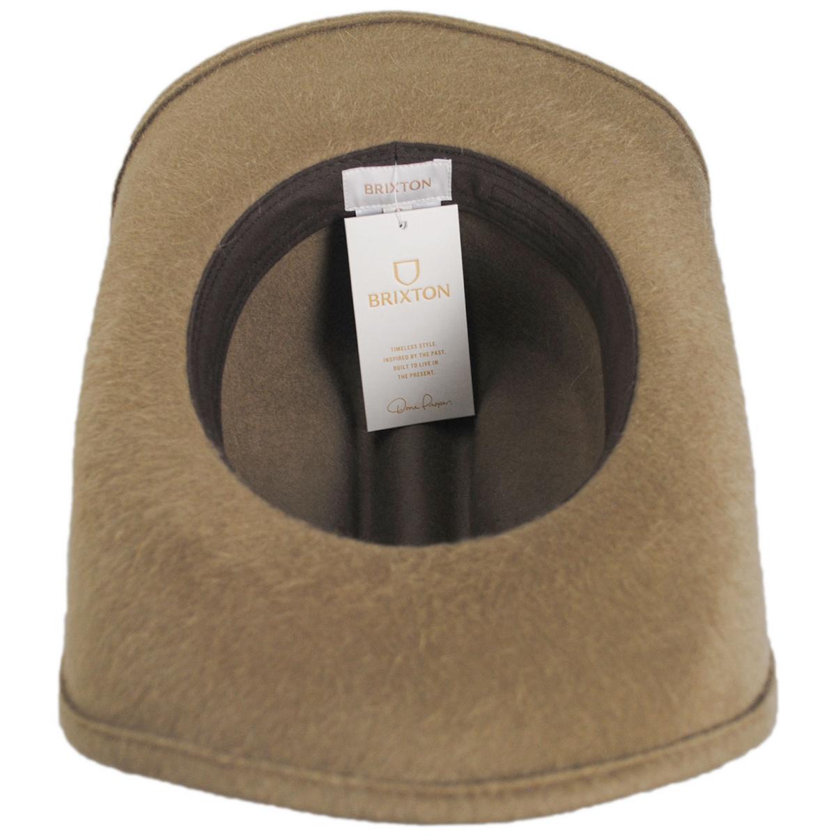 BRIXTON HATS | Mesquite Mohair & Wool Felt Cowboy Hat | 135668 | under | KHAKI