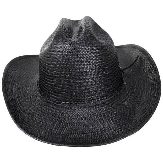 BRIXTON HATS | Range Shantung Straw Cowboy Hat | 128359 | front | BLACK