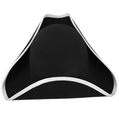 Jaxon Hats | Made in the USA - Classics Wool Felt Tricorn Hat | 191720 | top | BLACK