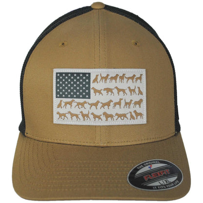 Columbia Sportswear | PHG Canine Flag Cotton & Mesh Flexfit Fitted Baseball Cap | 400089 | front | SAHARA