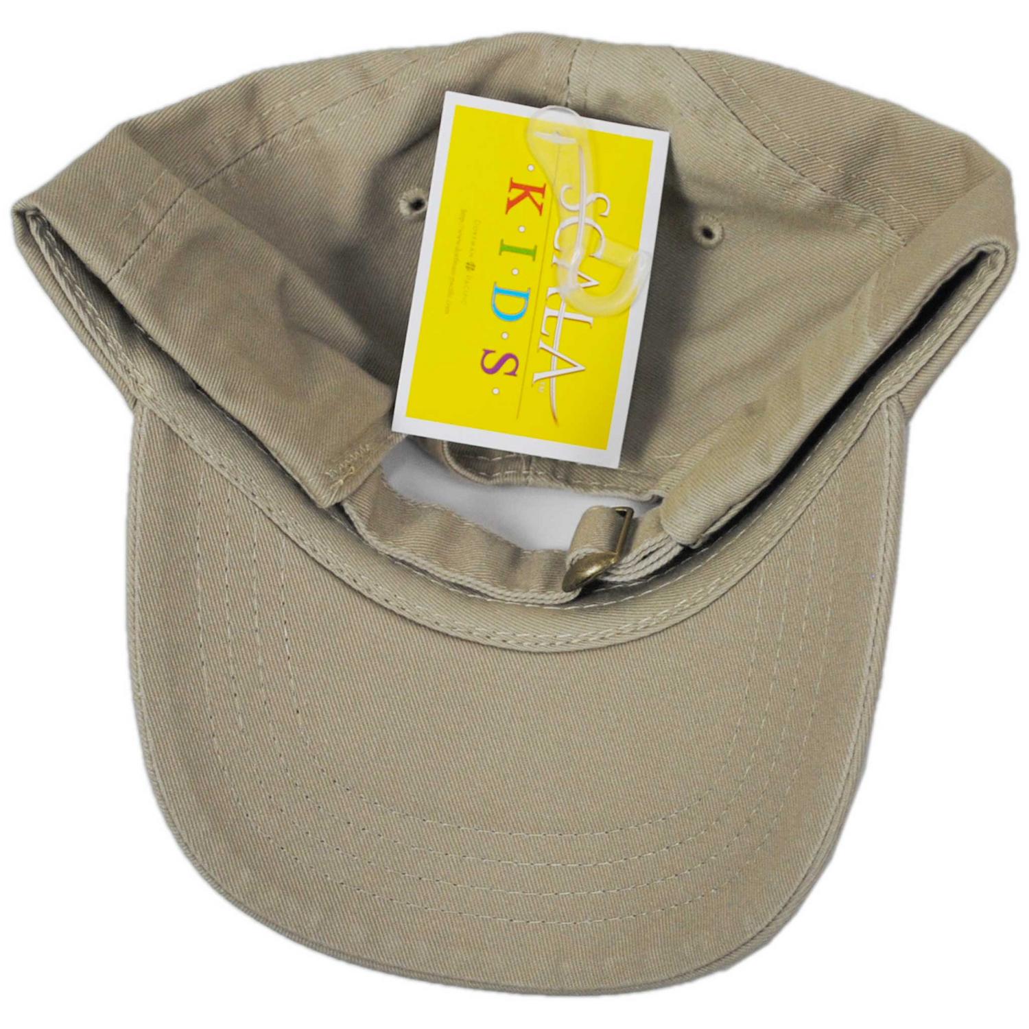 Scala | Kid's Cotton LoPro Baseball Cap Dad Hat | 508395 | under | KHAKI