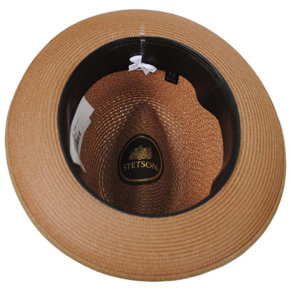 Stetson | Madison Milan Straw Fedora Hat | 127069 | under | COGNAC